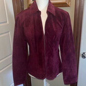 Live a Little Women's Burgundy Suede Blazer